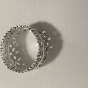 Women's 925 Sterling Silver Vintage  Engraved Ring; Size 7